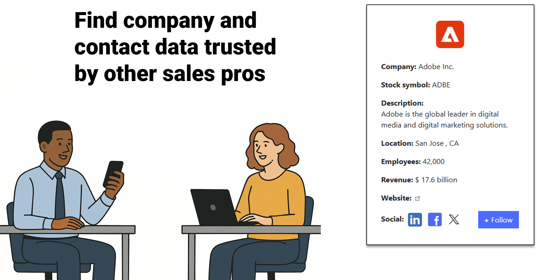 Get company and contact data